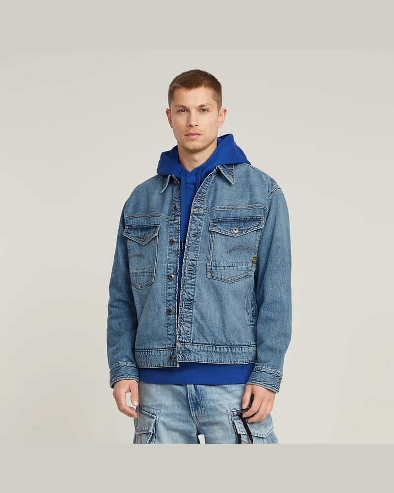 G-STAR RAW Dakota Jacke - Mittelblau - Herren Mittelblau