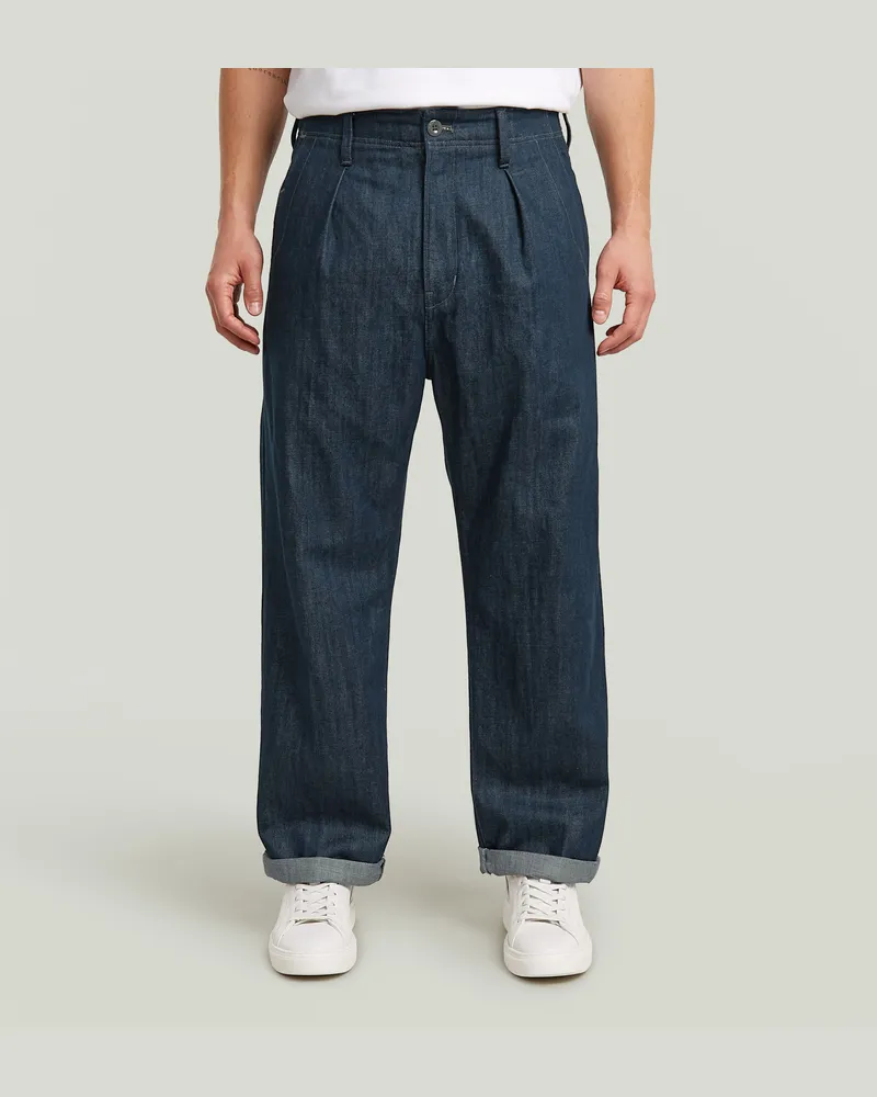 G-STAR RAW Pleated Chino Relaxed Jeans - Dunkelblau - Herren Dunkelblau
