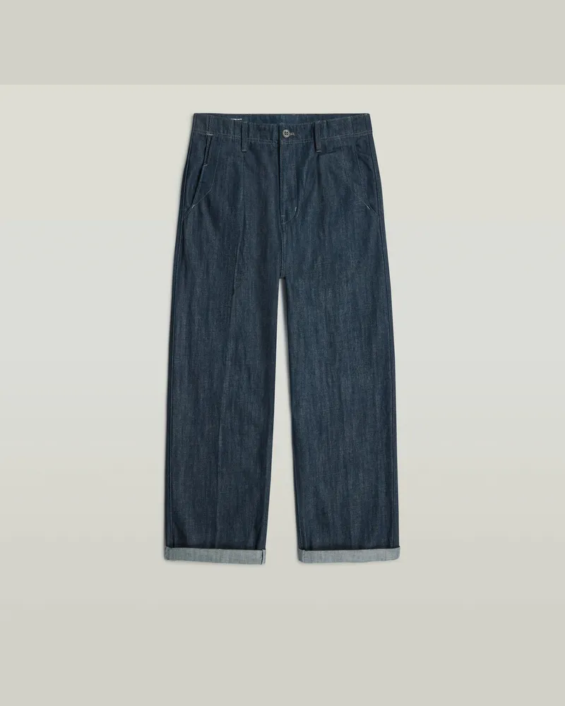 G-STAR RAW Pleated Chino Relaxed Jeans - Dunkelblau - Herren Dunkelblau