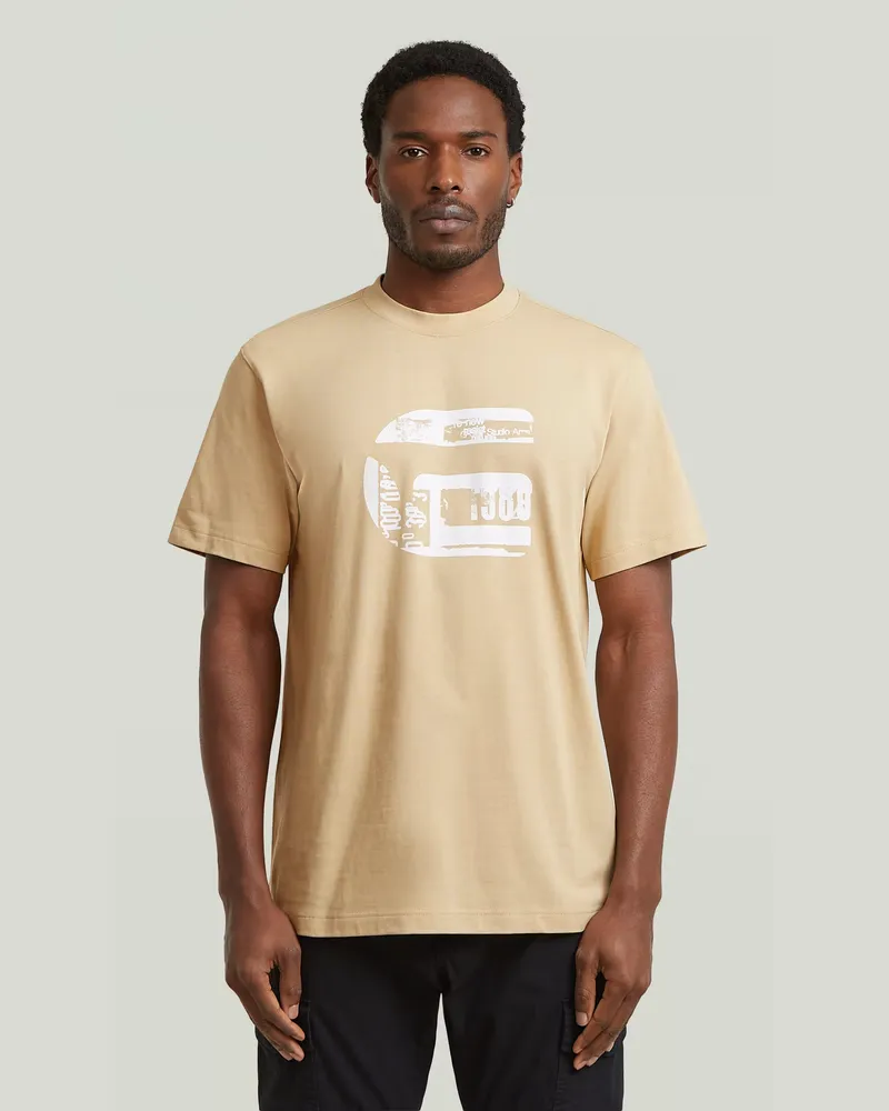 G-STAR RAW G Icon Graphic T-Shirt - Beige - Herren Beige