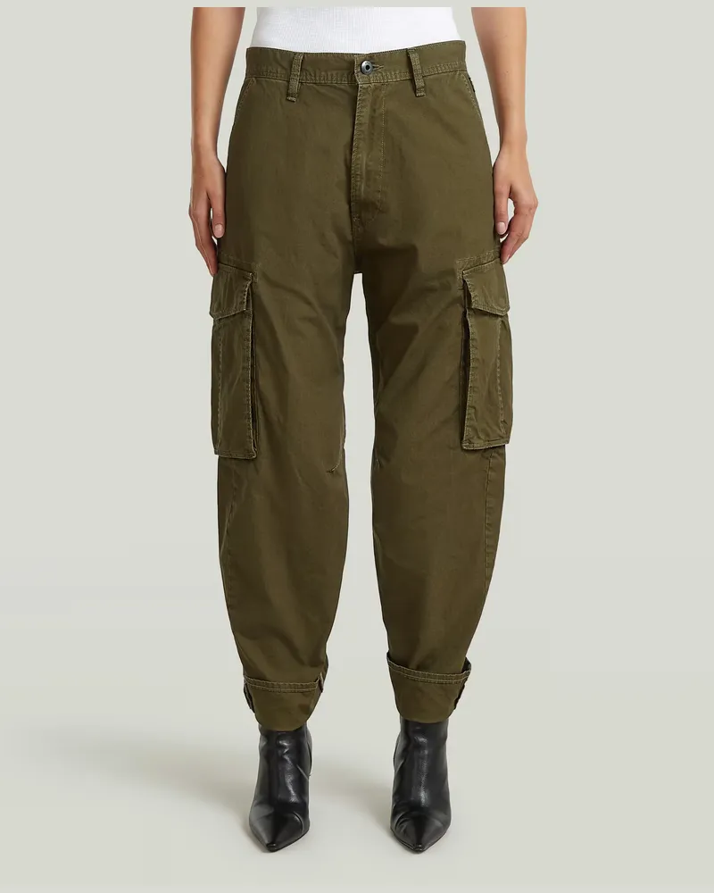 G-STAR RAW Cargo 3D Boyfriend Hose - Grün - Damen Grün