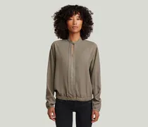 Stand Up Collar Shirt - Braun - Damen