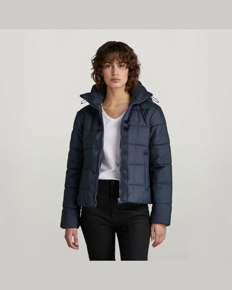 G-STAR RAW Meefic Hooded Padded Jacke - Dunkelblau - Damen Dunkelblau