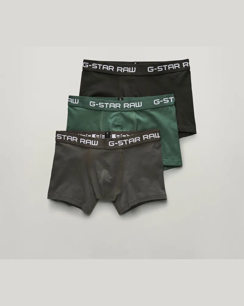 G-STAR RAW Classic Boxershorts Color 3-Pack - Grün - Herren Grün