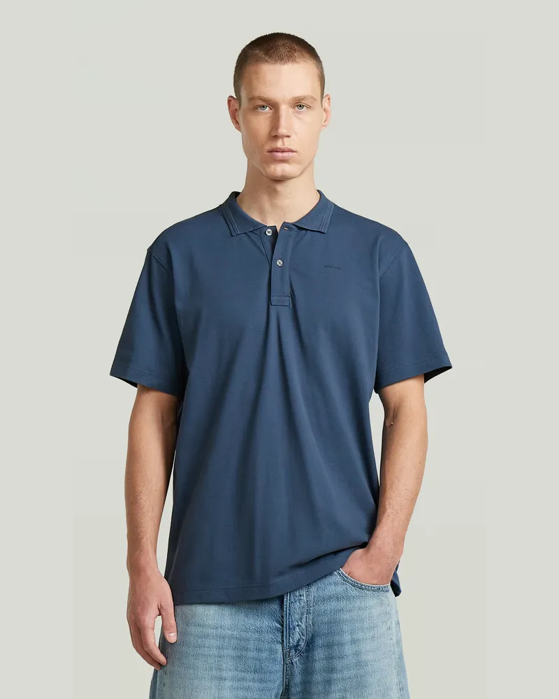 G-STAR RAW Core Regular Poloshirt - Mittelblau - Herren Mittelblau