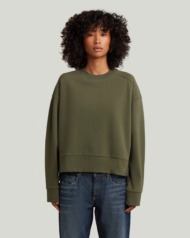 G-STAR RAW Biker Zip Sweater - Grün - Damen Grün