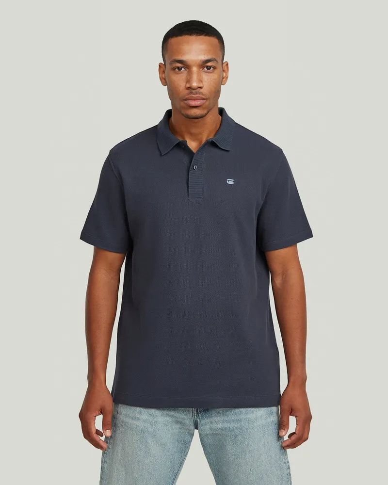 G-STAR RAW Structured Polo - Dunkelblau - Herren Dunkelblau