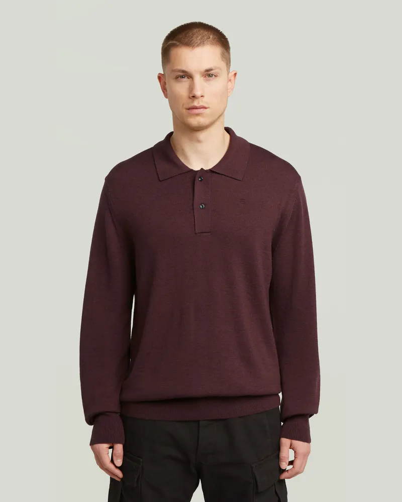G-STAR RAW Premium Core Dunda Polo Knit - Rot - Herren Rot