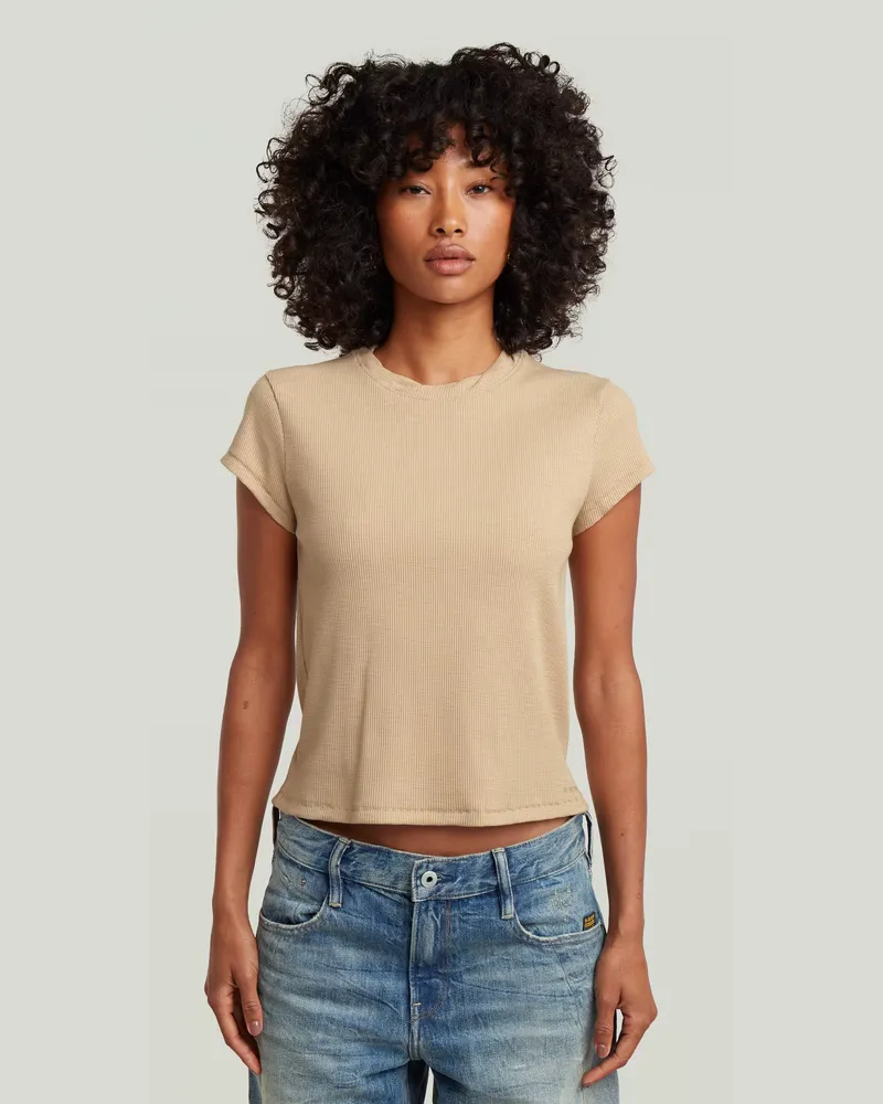 G-STAR RAW Structured Baby T-Shirt - Beige - Damen Beige