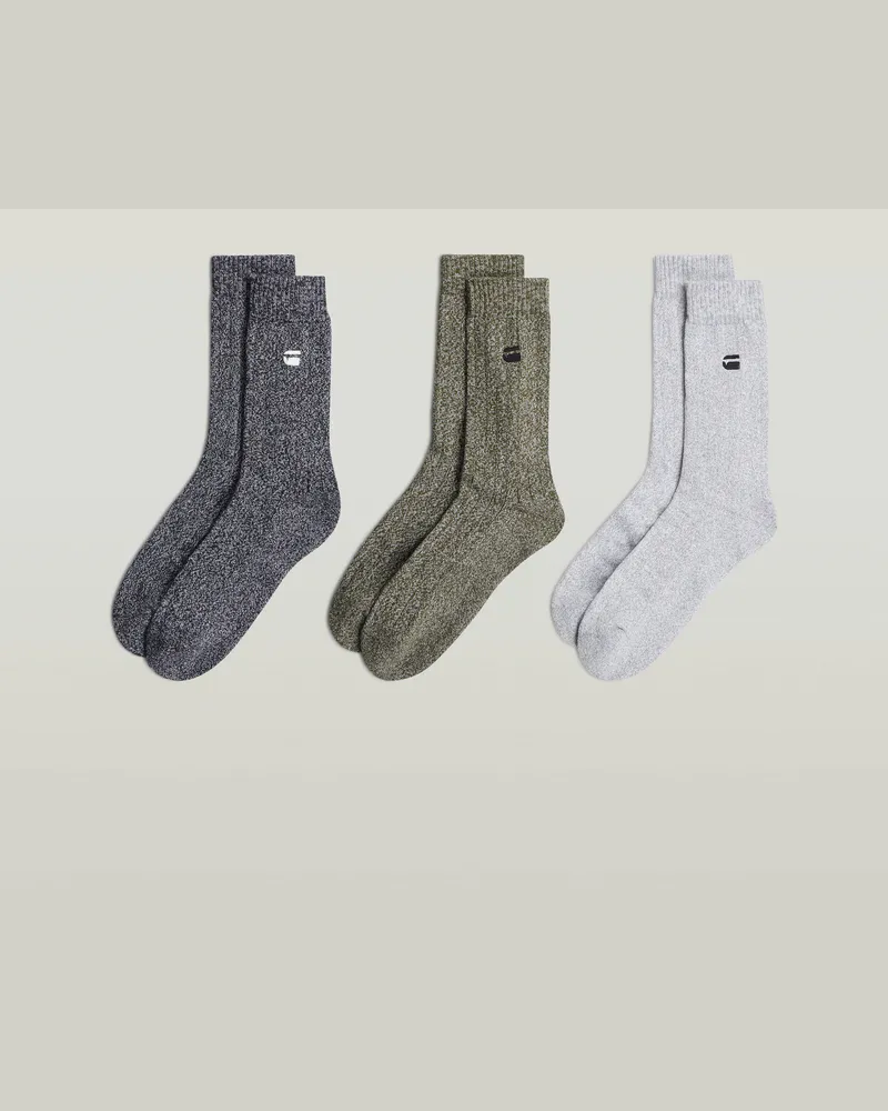 G-STAR RAW Sock Rib 3er-Pack - Mehrfarbig - Herren Mehrfarbig