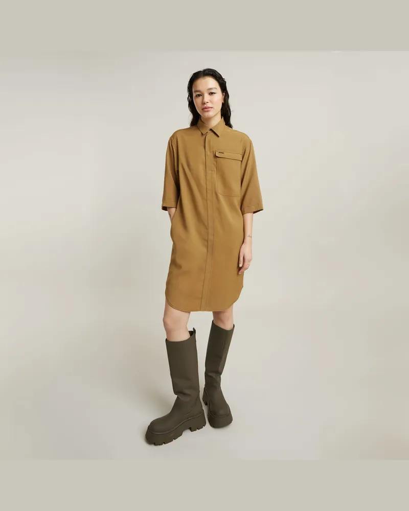 G-STAR RAW Cargo Tunic Kleid - Beige - Damen Beige