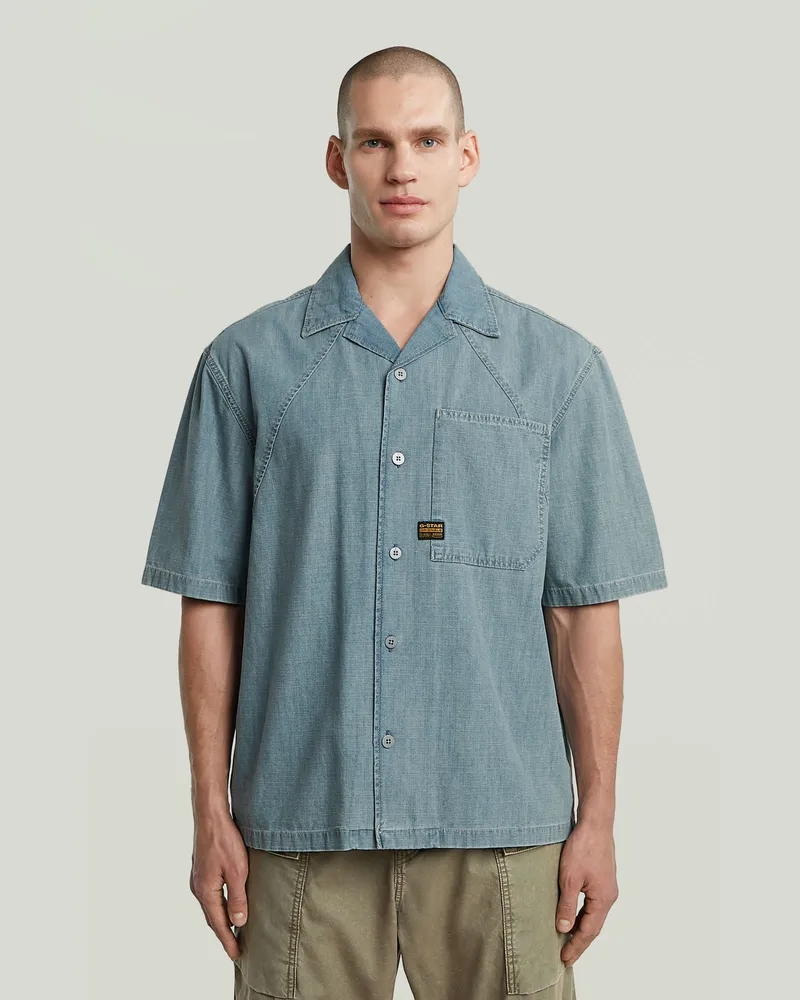 G-STAR RAW Track Relaxed Hemd - Hellblau - Herren Hellblau