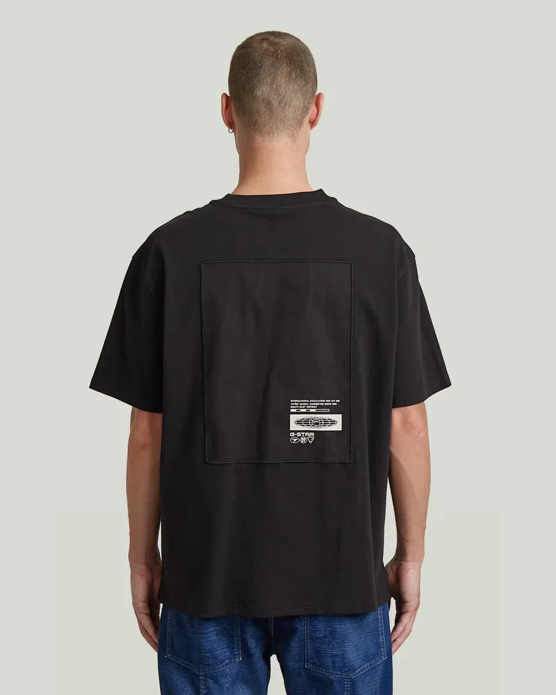 G-STAR RAW Back Applique Relaxed T-Shirt - Schwarz - Herren Schwarz
