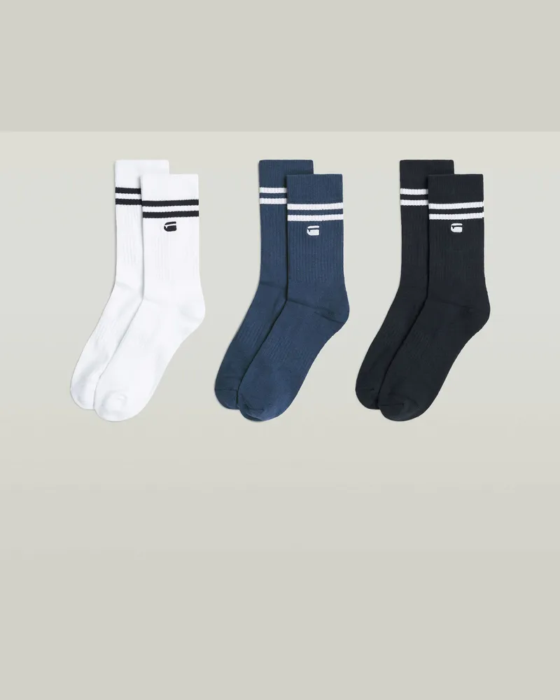 G-STAR RAW Socks Stripe 3er-Pack - Mehrfarbig - Herren Mehrfarbig
