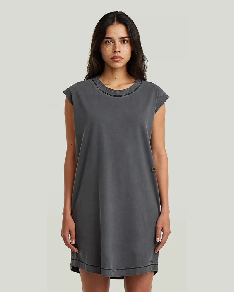 G-STAR RAW Washed T-Shirt Dress - Schwarz - Damen Schwarz