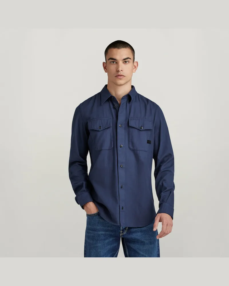 G-STAR RAW Marine Slim Hemd - Dunkelblau - Herren Dunkelblau
