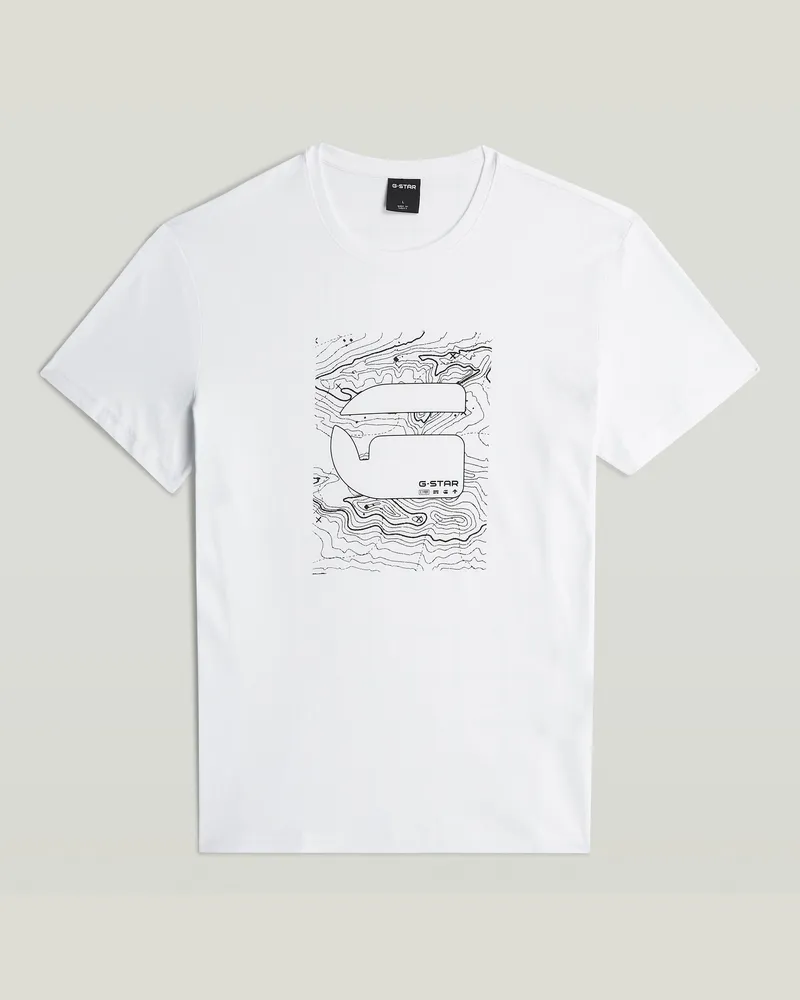 G-STAR RAW Graphic Logo T-Shirt - Weiß - Herren Weiß