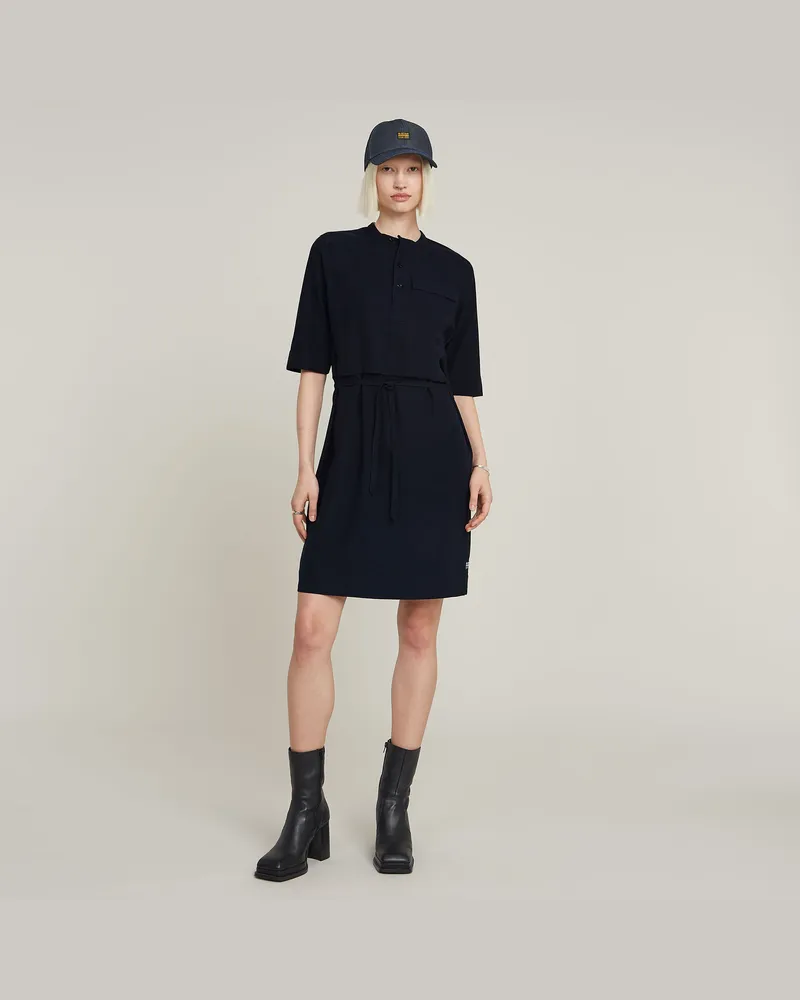 G-STAR RAW Fluid Kleid - Dunkelblau - Damen Dunkelblau