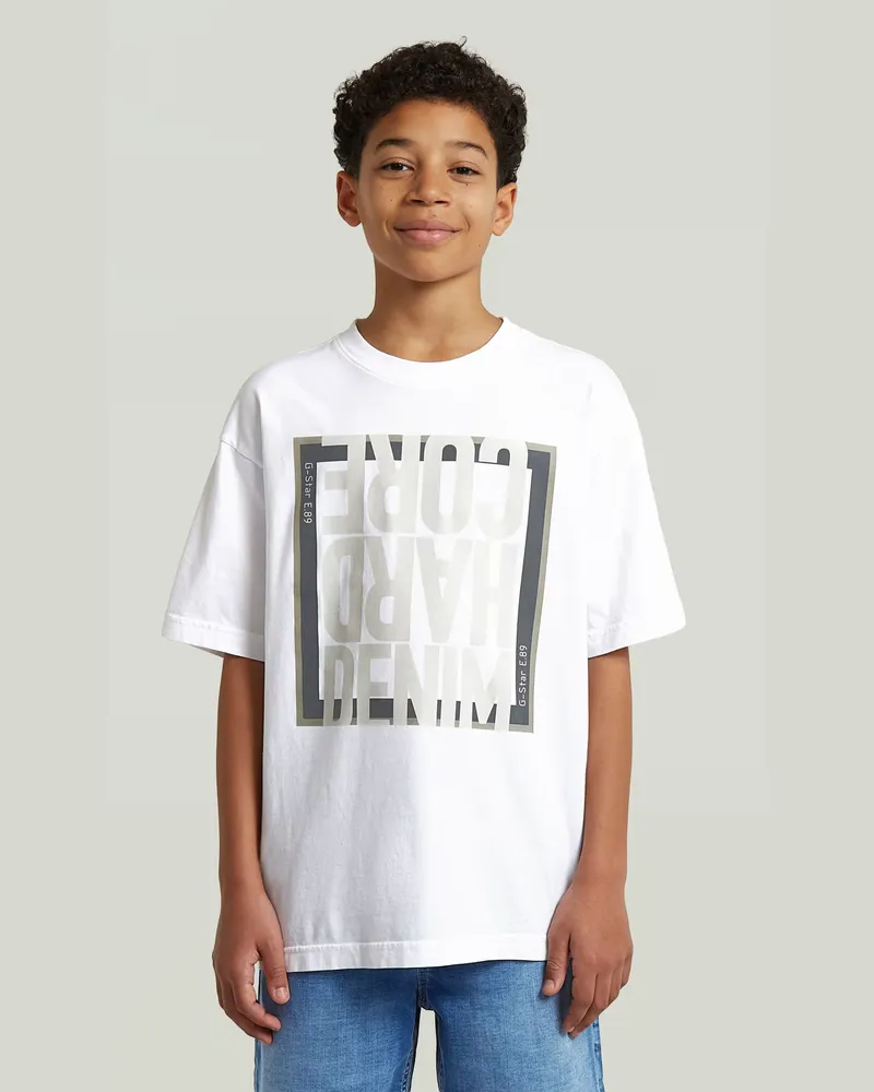 G-STAR RAW Boys Oversized T-Shirt - Weiß - jungen Weiß