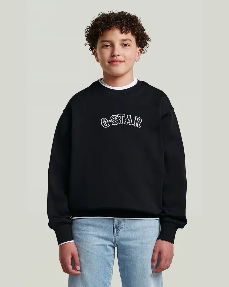 G-STAR RAW Boys Crew Sweatshirt - Schwarz - jungen Schwarz
