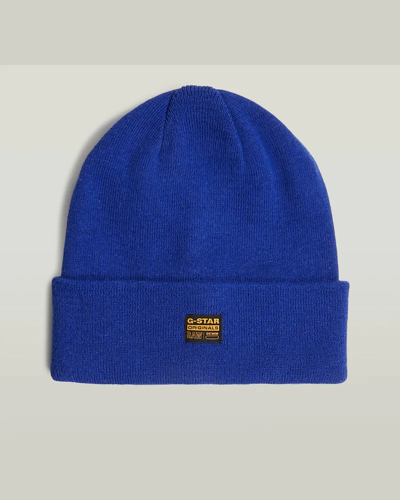 G-STAR RAW Effo Long Beanie - Mittelblau - Herren Mittelblau
