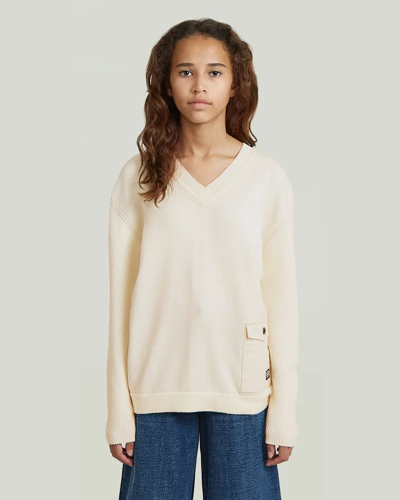 G-STAR RAW Girls Knit Sweatshirt - Weiß - mädchen Weiß