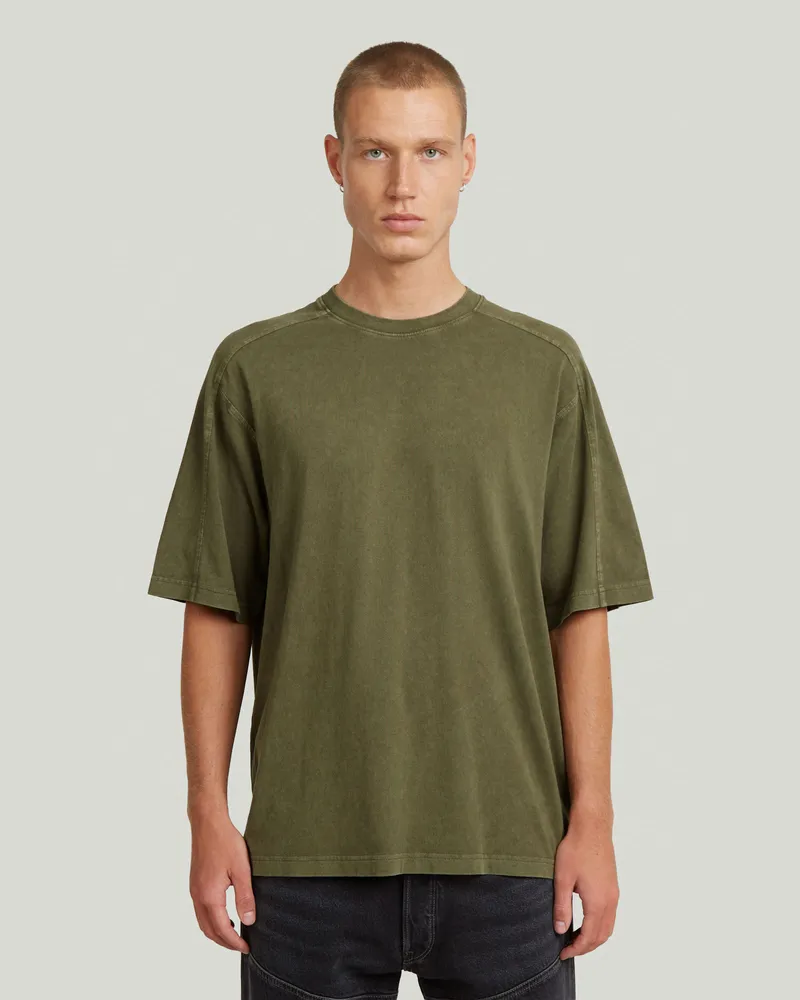 G-STAR RAW Washed Boxy T-Shirt - Grün - Herren Grün