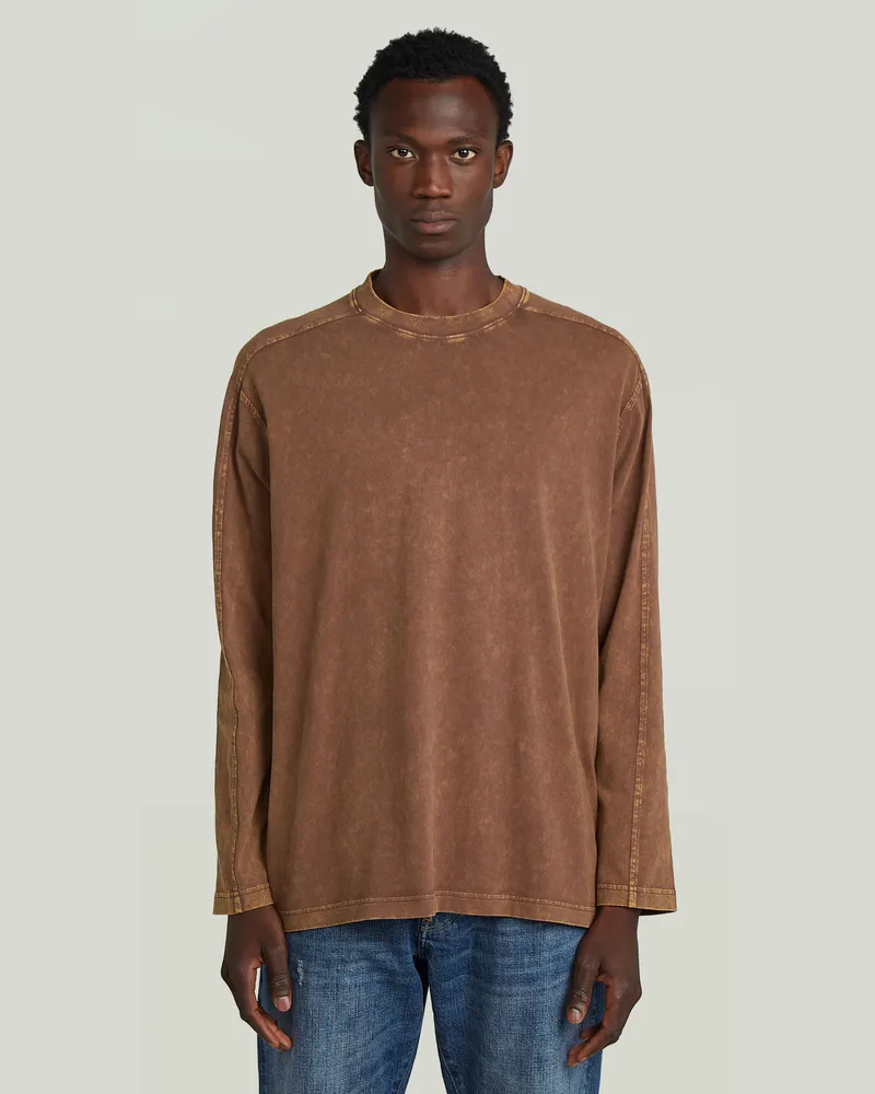 G-STAR RAW Washed Boxy T-Shirt - Braun - Herren Braun