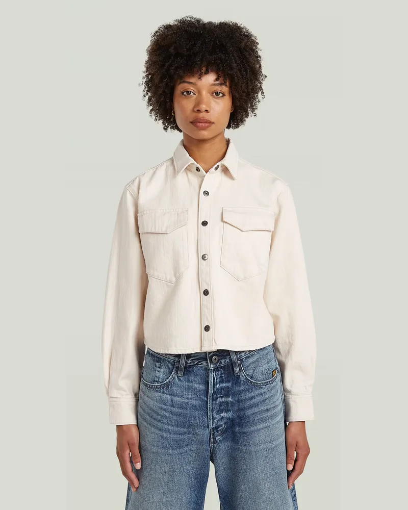 G-STAR RAW Boxy Relaxed Hemd - Weiß - Damen Weiß