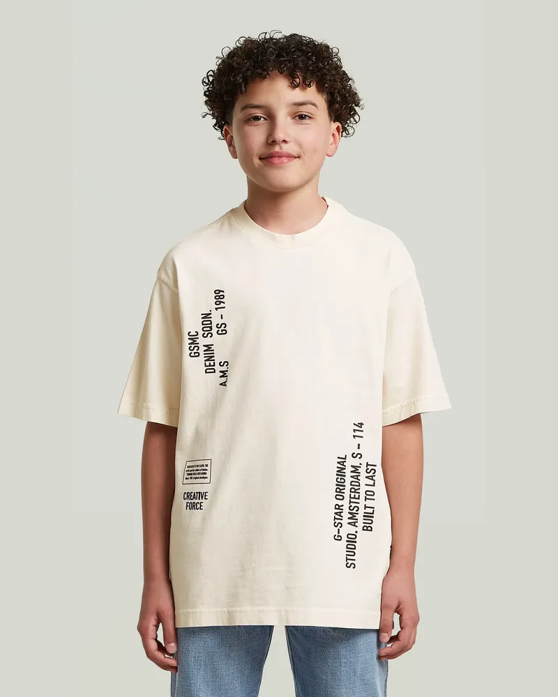G-STAR RAW Boys Oversized T-Shirt - Beige - jungen Beige