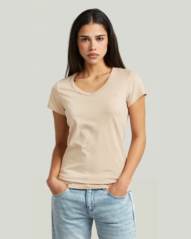 G-STAR RAW Slim V T-Shirt - Pink - Damen Pink