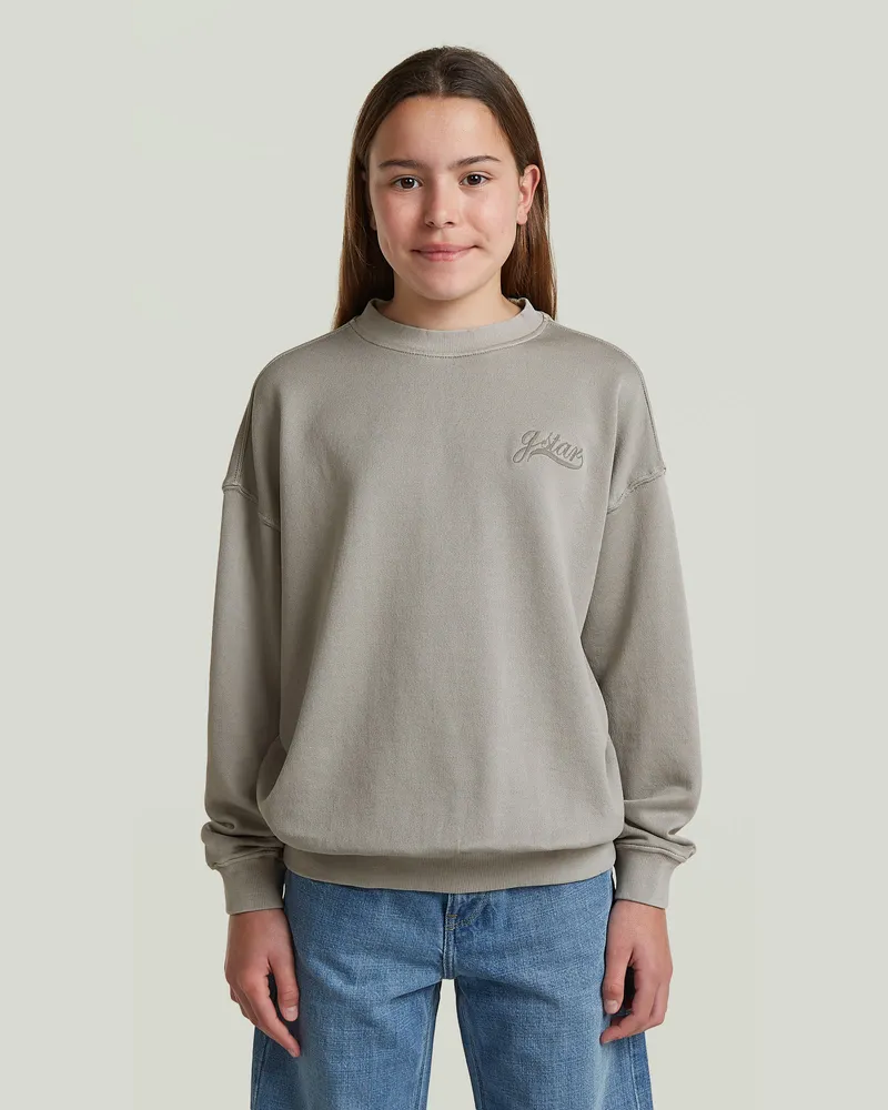 G-STAR RAW Girls Oversized Crew Sweatshirt - Grau - mädchen Grau
