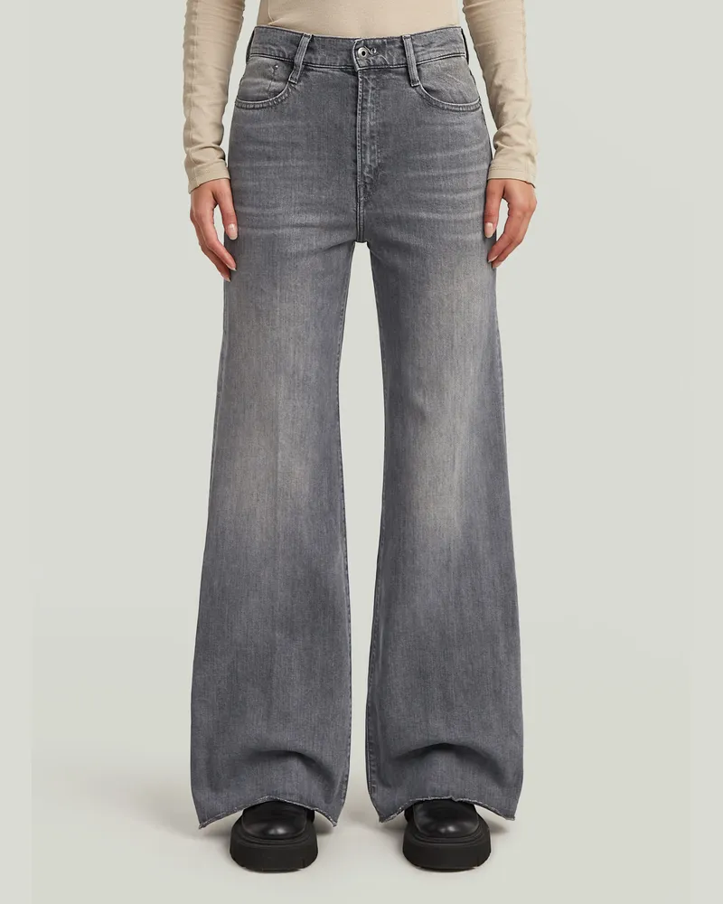 G-STAR RAW Deck Ultra High Wide Leg Jeans - Grau - Damen Grau