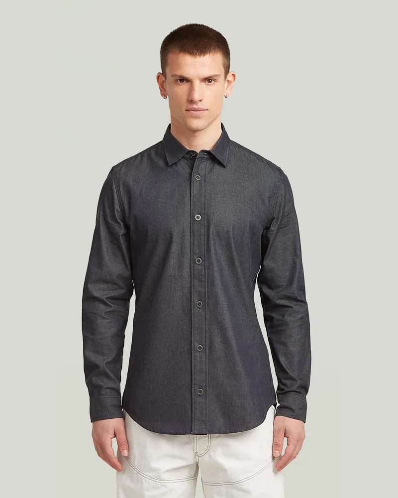 G-STAR RAW Clean Slim Hemd - Dunkelblau - Herren Dunkelblau