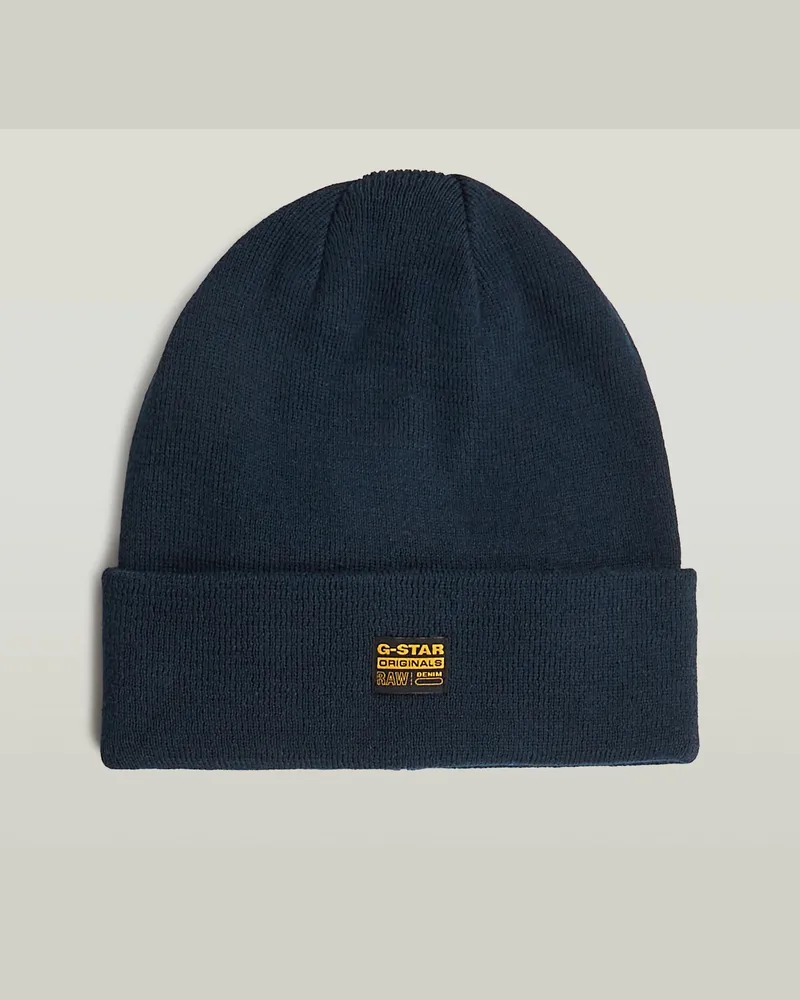 G-STAR RAW Unisex Effo Long Beanie - Dunkelblau - Herren Dunkelblau