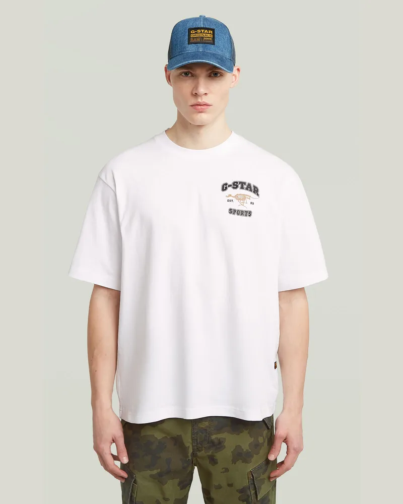 G-STAR RAW Running Dog Boxy T-Shirt - Weiß - Herren Weiß