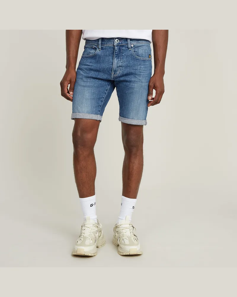 G-STAR RAW 3301 Slim Denim Shorts - Mittelblau - Herren Mittelblau