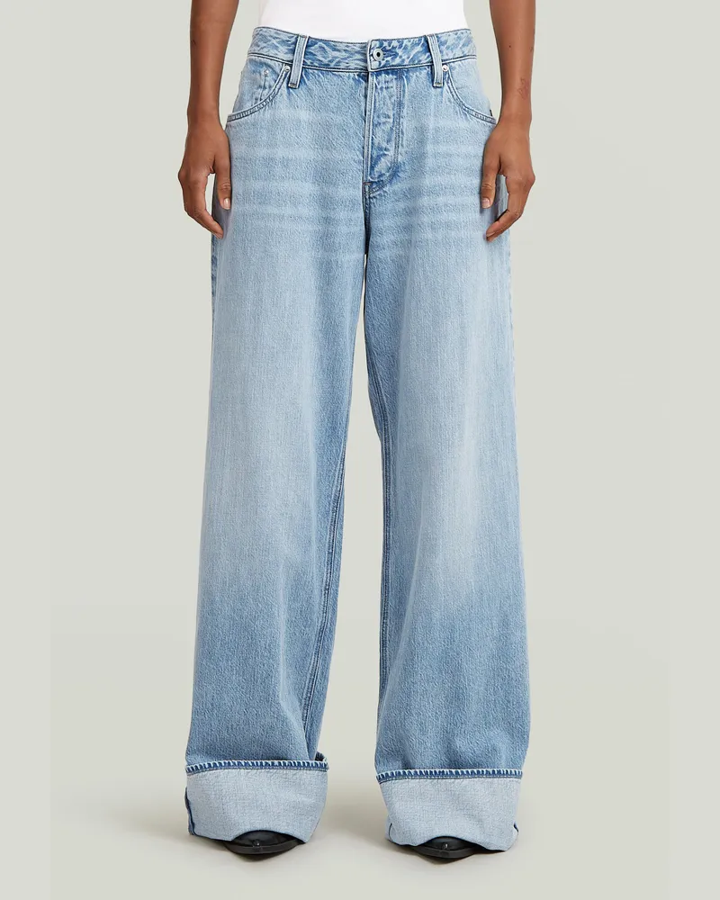 G-STAR RAW Roxx Wide Jeans - Hellblau - Damen Hellblau