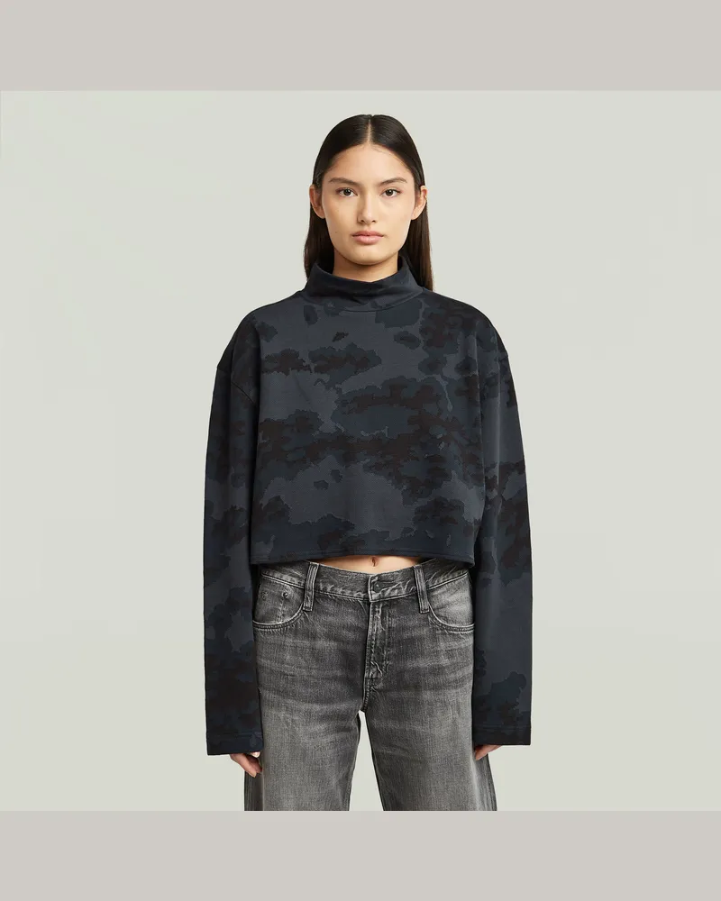 G-STAR RAW Oversized Cropped Turtle Sweater - Mehrfarbig - Damen Mehrfarbig