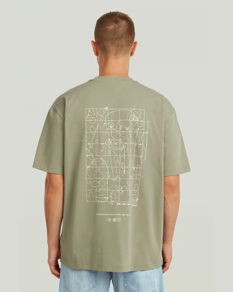 G-STAR RAW Back Graphic Relaxed T-Shirt - Grün - Herren Grün