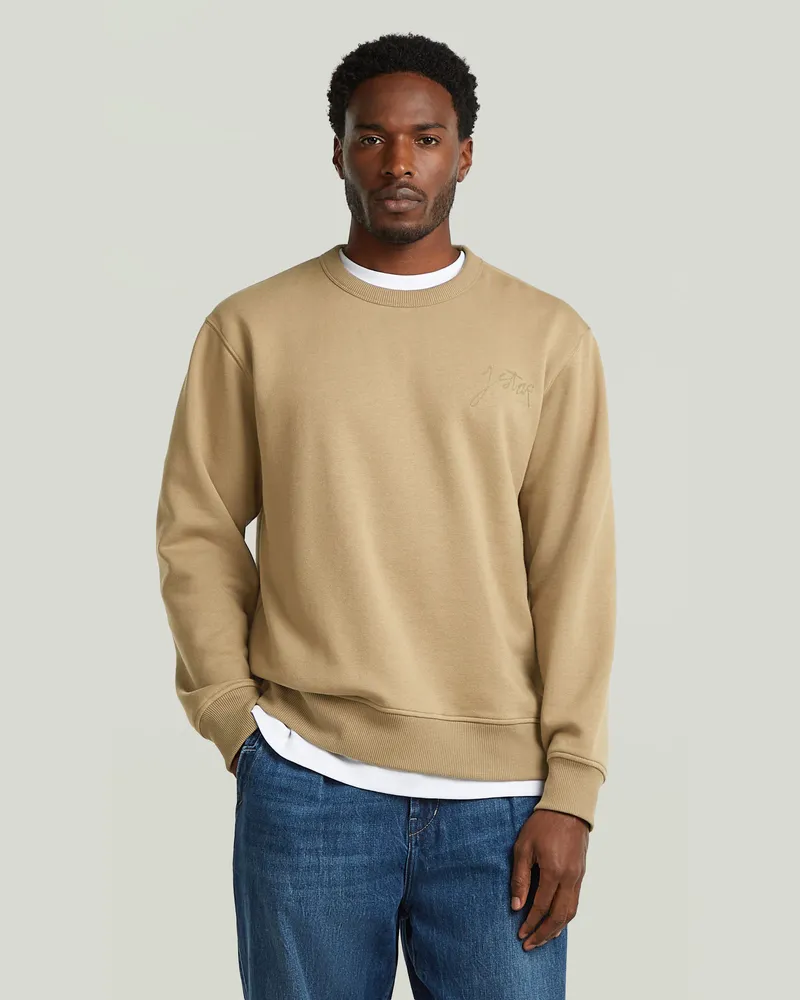G-STAR RAW Script Sweater - Beige - Herren Beige
