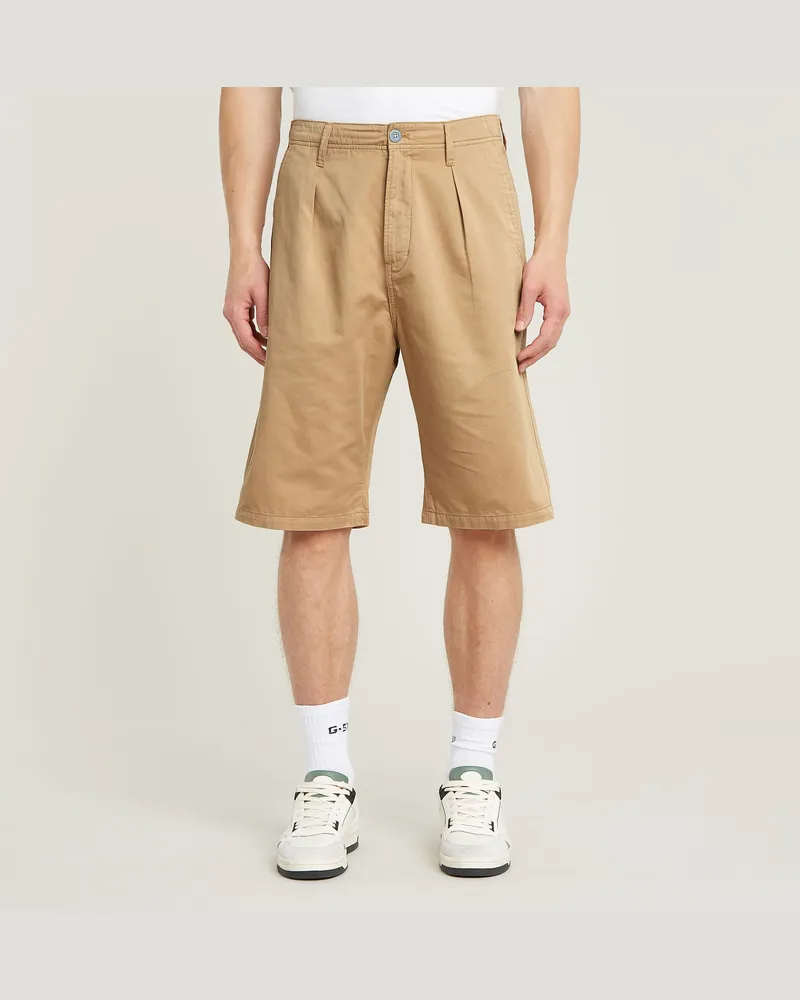 G-STAR RAW Pleated Chino Shorts - Braun - Herren Braun