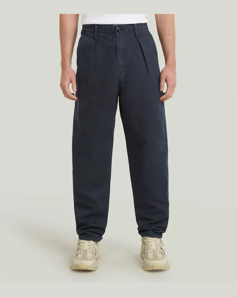G-STAR RAW Pleated Chino Relaxed Tapered - Dunkelblau - Herren Dunkelblau