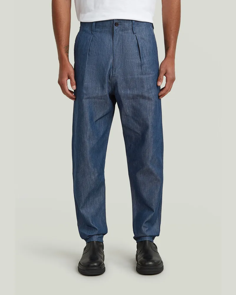 G-STAR RAW Pleated Chino Relaxed Tapered Jeans - Dunkelblau - Herren Dunkelblau