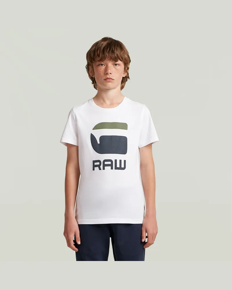 G-STAR RAW Jungen T-Shirt Regular - Weiß - jungen Weiß