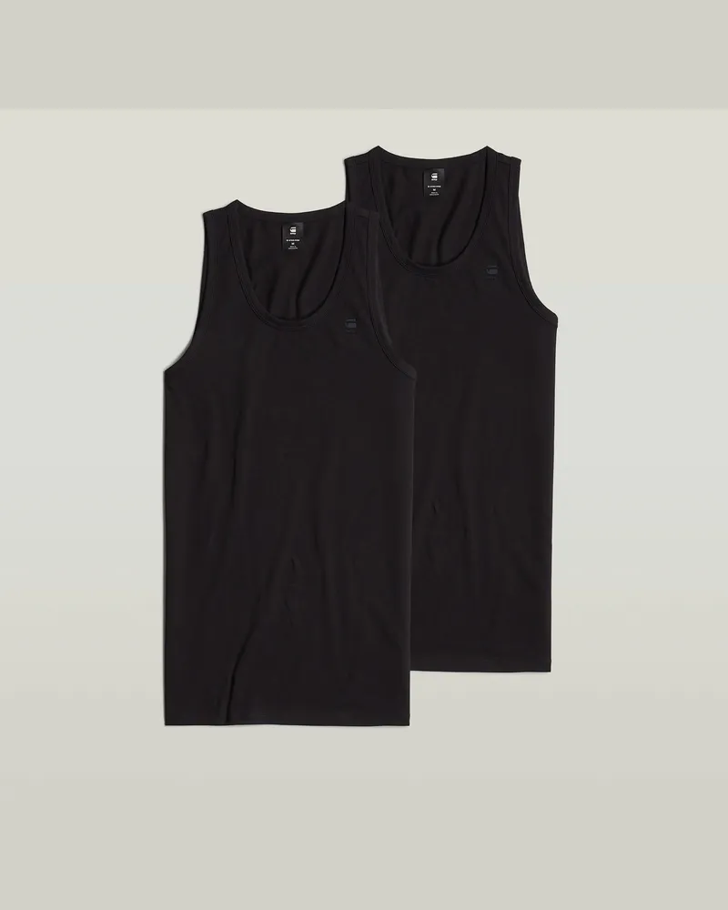 G-STAR RAW Base Tanktop 2-Pack - Schwarz - Herren Schwarz