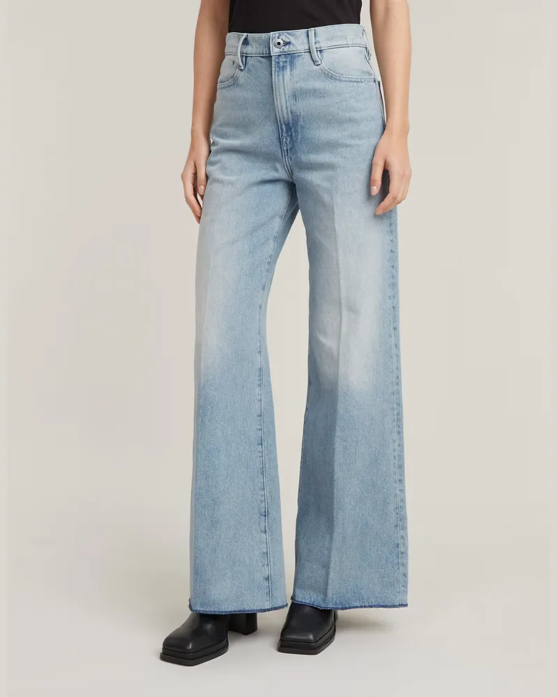 G-STAR RAW Deck Ultra High Wide Leg Jeans - Hellblau - Damen Hellblau