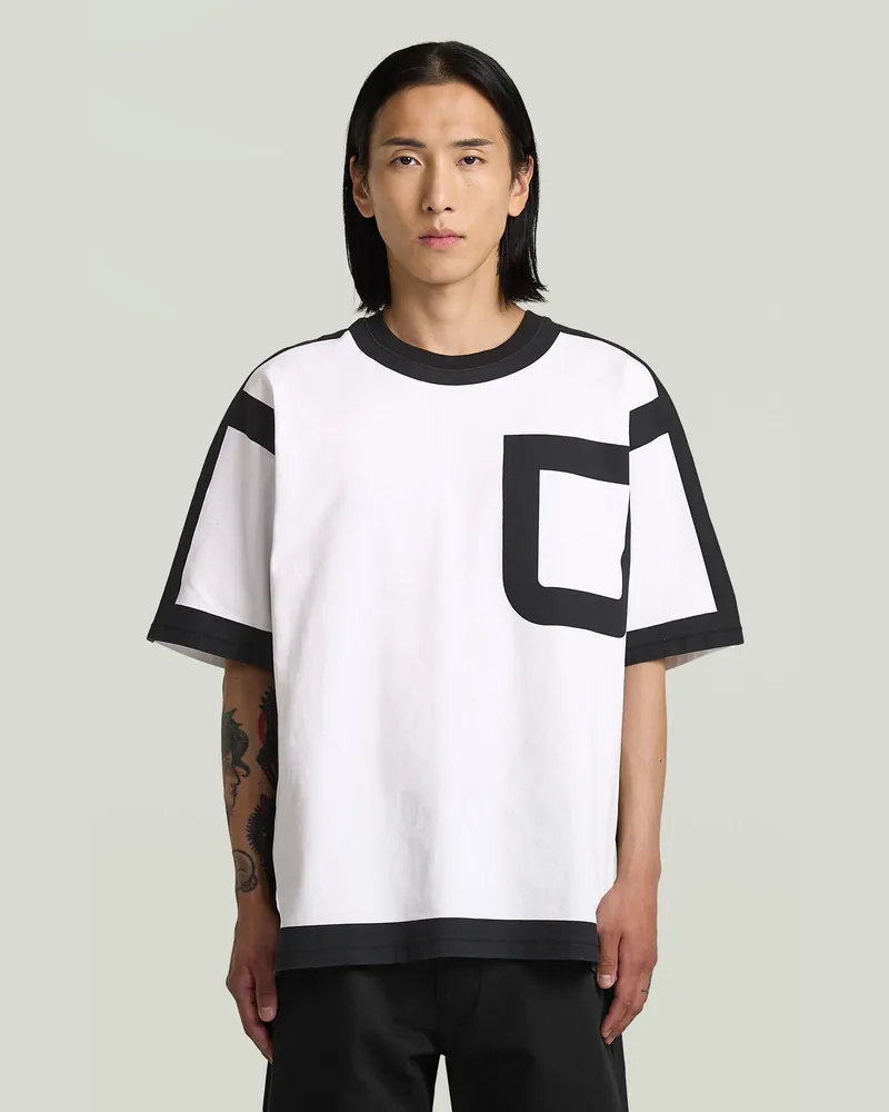 G-STAR RAW MN New Icon Oversized T-Shirt - Weiß - Herren Weiß