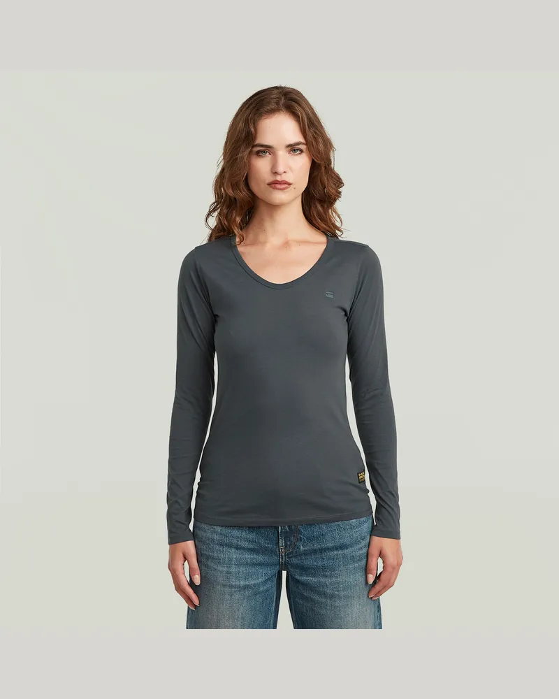 G-STAR RAW Core Eyben Slim U T-Shirt - Dunkelblau - Damen Dunkelblau