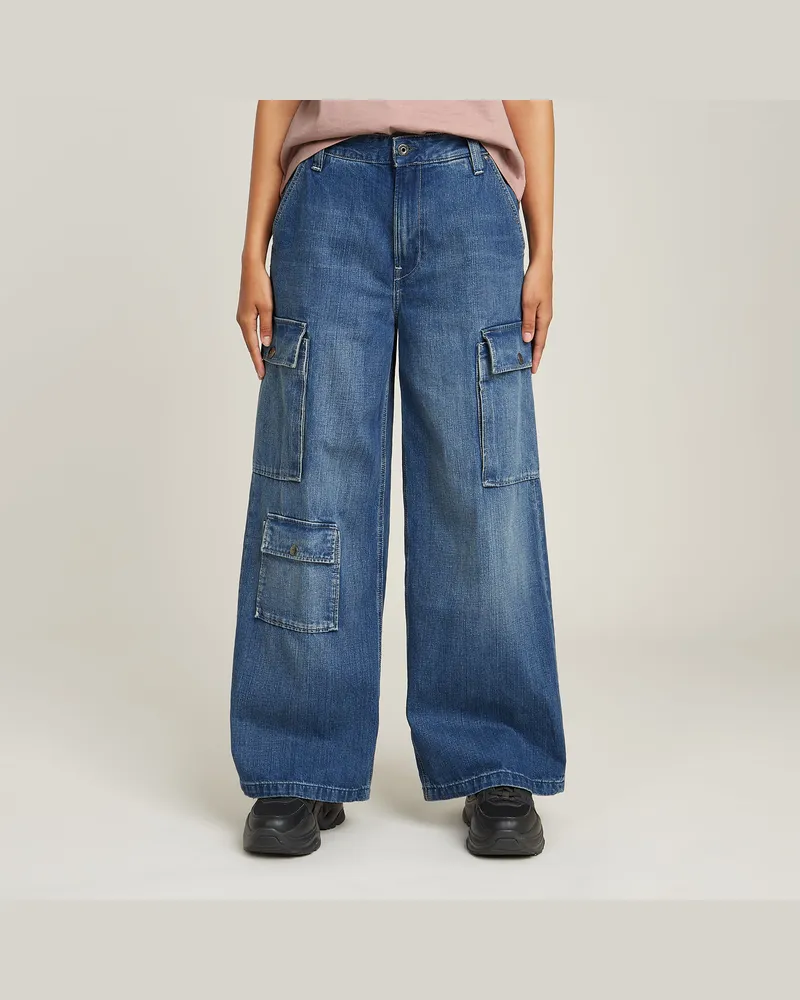 G-STAR RAW Mega Cargohose Denim - Dunkelblau - Damen Dunkelblau